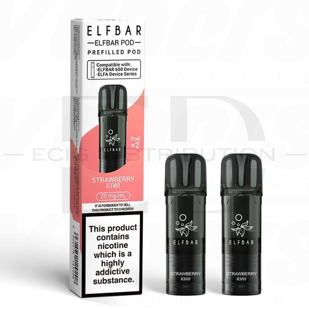 Elfbar 600 Refillable Pod 2Pcs/Pack - Strawberry Kiwi