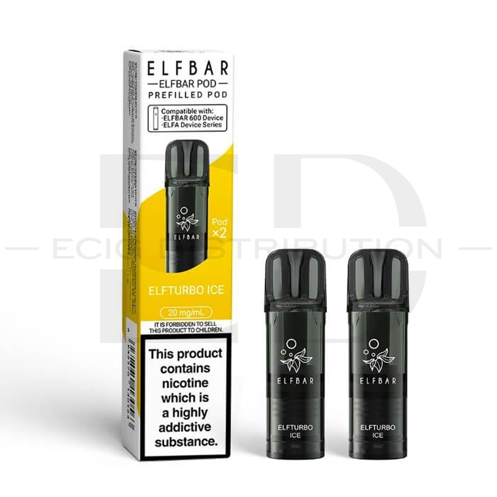 Elfbar 600 Refillable Pod 2Pcs/Pack - Elfturbo Ice