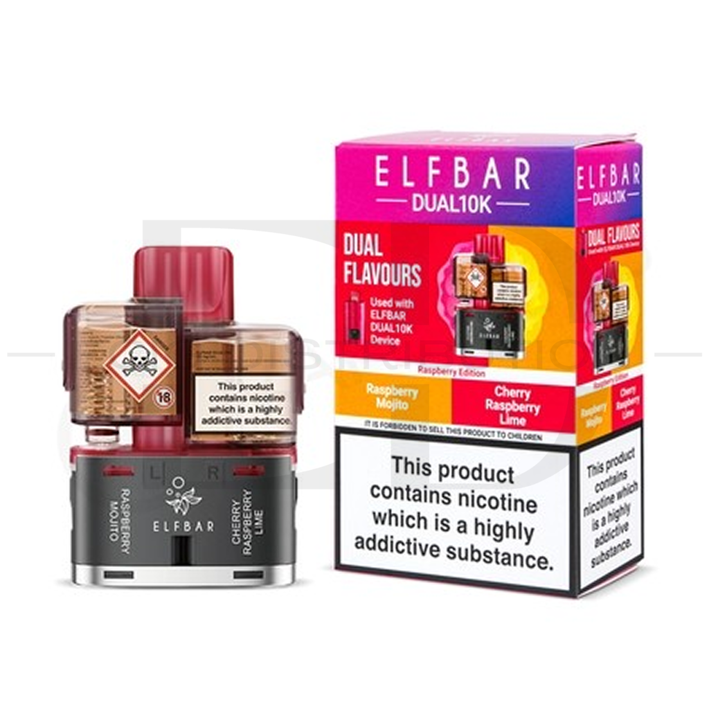 Elfbar Dual10K Refillable Pod - Raspberry Edition