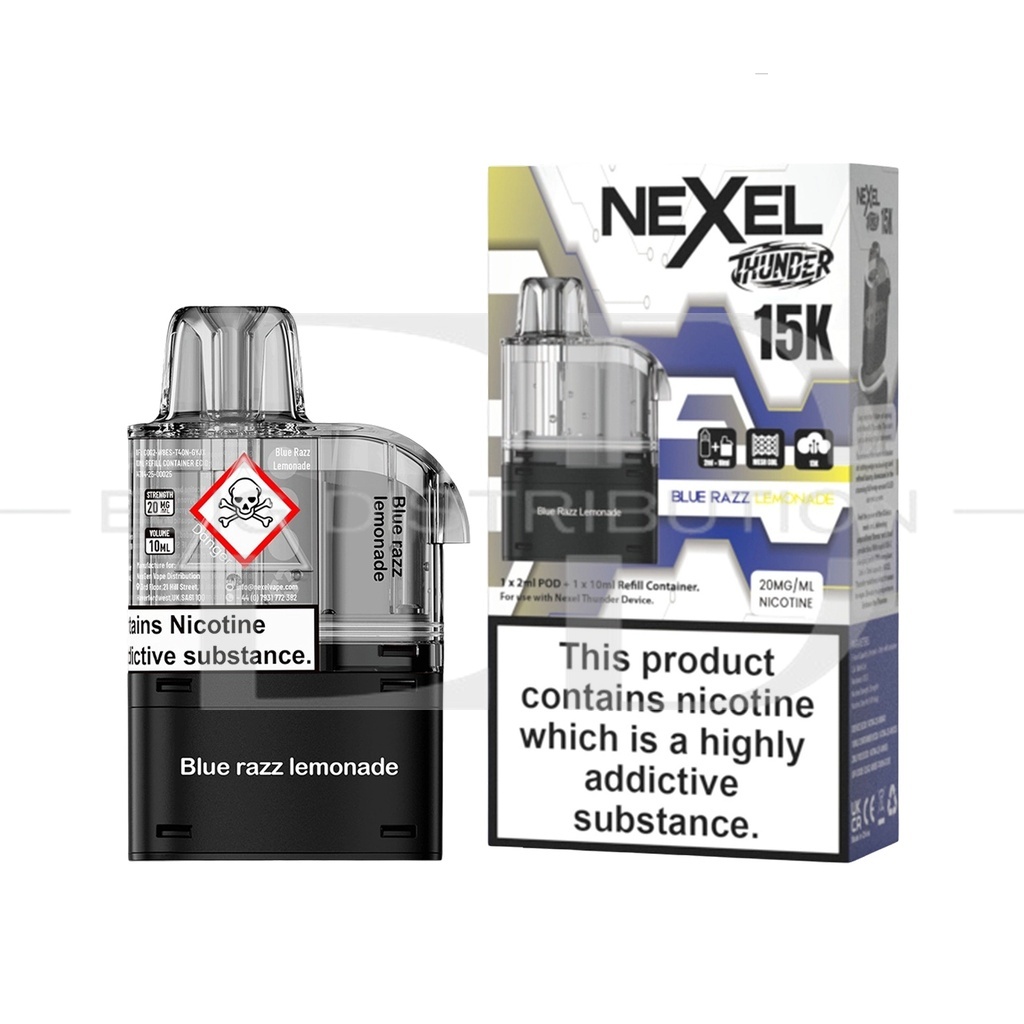 Nexel Thunder 15K Refillable Pod - Blue Razz Lemonade 20MG