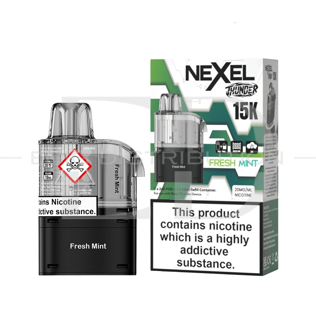 Nexel Thunder 15K Refillable Pod - Fresh Mint 20MG