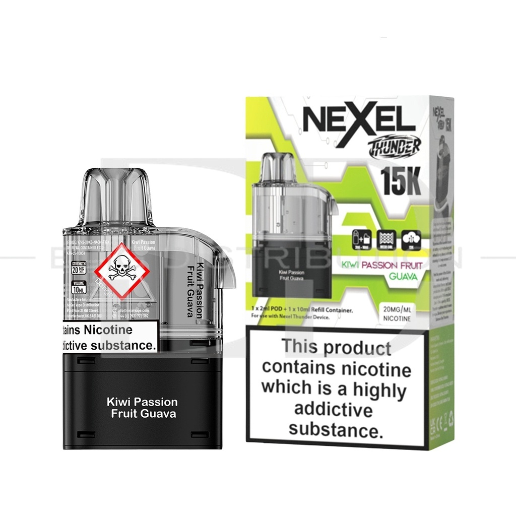 Nexel Thunder 15K Refillable Pod - Kiwi Passion Fruit Guava 20MG