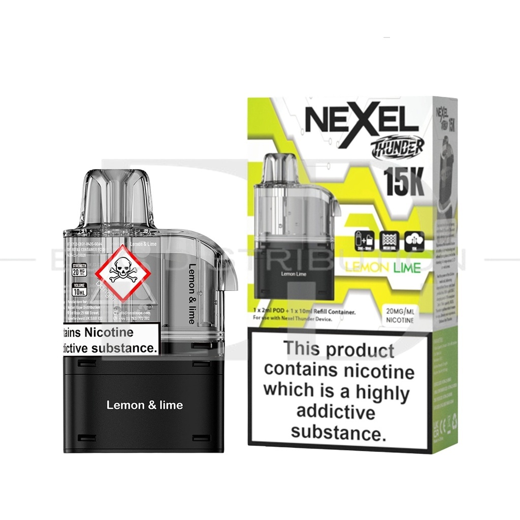 Nexel Thunder 15K Refillable Pod - Lemon & Lime 20MG