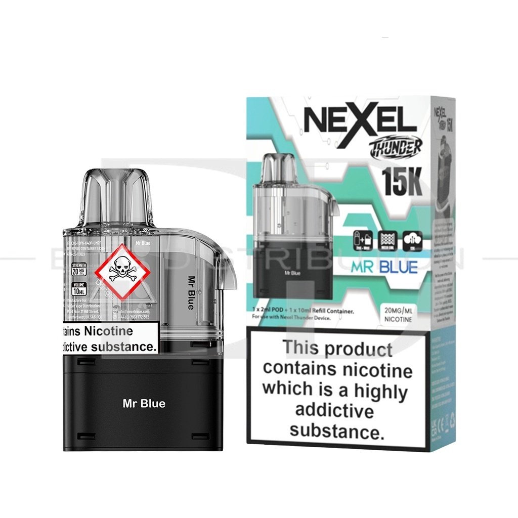 Nexel Thunder 15K Refillable Pod - Mr Blue 20MG