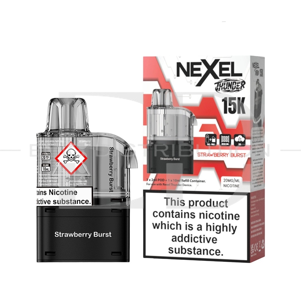Nexel Thunder 15K Refillable Pod - Strawberry Burst 20MG