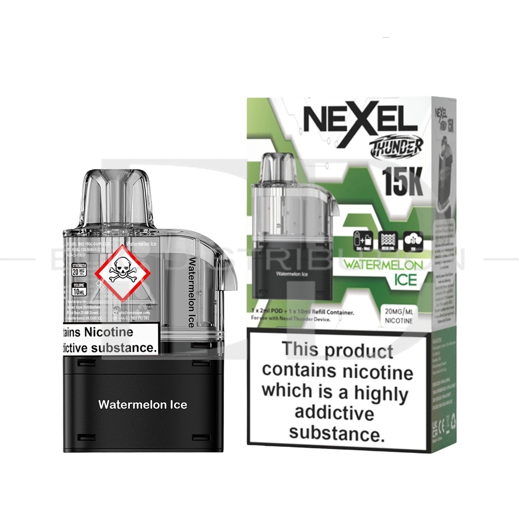 Nexel Thunder 15K Refillable Pod - Watermelon Ice 20MG