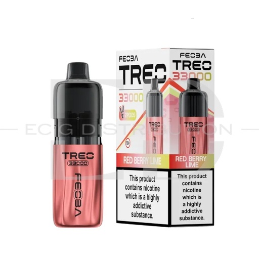 [FEOT33PK-RBL20MG] Feoba Treo 33K Pod Kit - Red Berry Lime 20MG