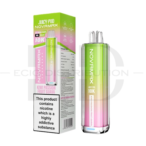 [JUIPNO10KPK-KPFG] Juicy Pod Novamax 10K Pod Kit - Kiwi Passion Fruit Guava