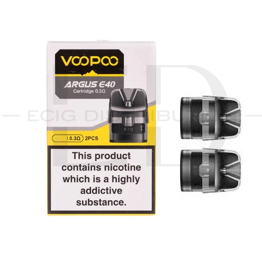 [VOOAE4RP2Pcs/Pack-0.3OHM] Voopoo Argus E40 Refillable Pod 2Pcs/Pack - 0.3 Ohm ..