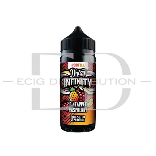 [DOOI10S50/50-PR0MG] Doozy Infinity 100ML Shortfill 50/50 - Pineapple Raspberry 0MG