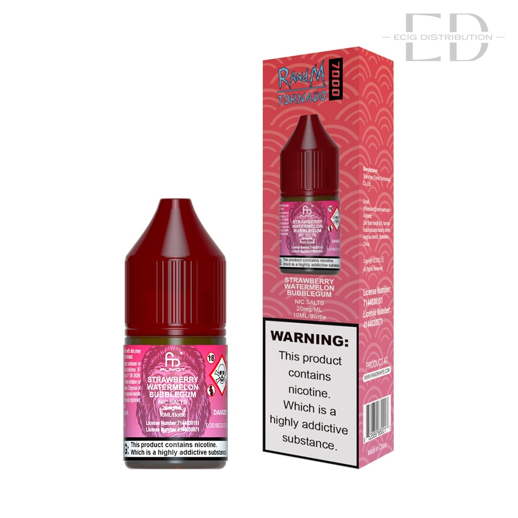 Fumot RandM Nic Salts - Strawberry Watermelon Bubblegum 20MG