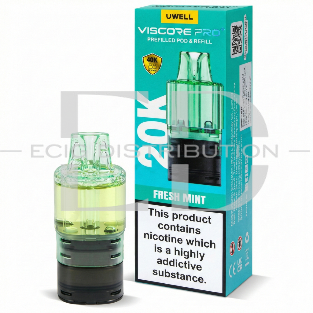 Uwell Viscore Pro+ Refillable Pod - Fresh Mint 20MG