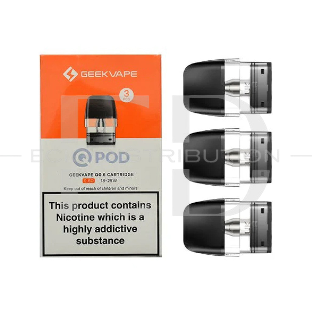 Geekvape Q Pods Side Fill Refillable Pod 3Pcs/Pack - 0.6 Ohm ..