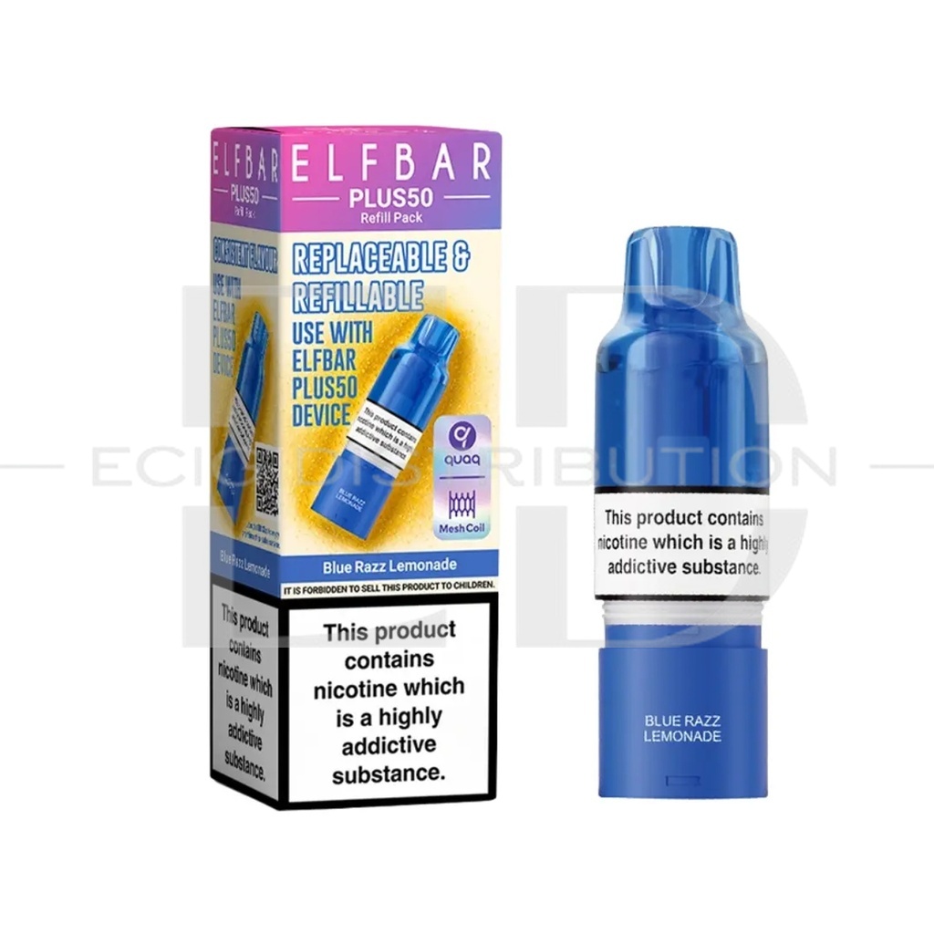 Elfbar Plus50 Refillable Pod - Blue Razz Lemonade
