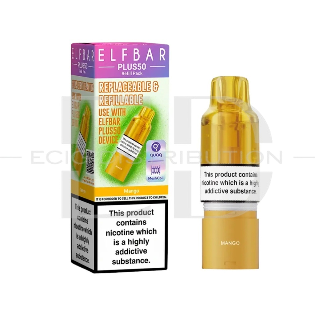 Elfbar Plus50 Refillable Pod - Mango