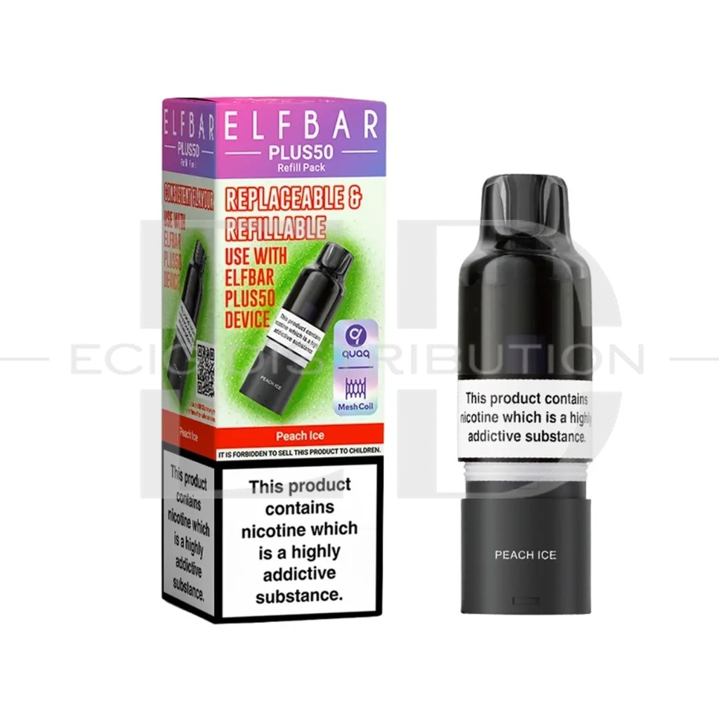 Elfbar Plus50 Refillable Pod - Peach Ice