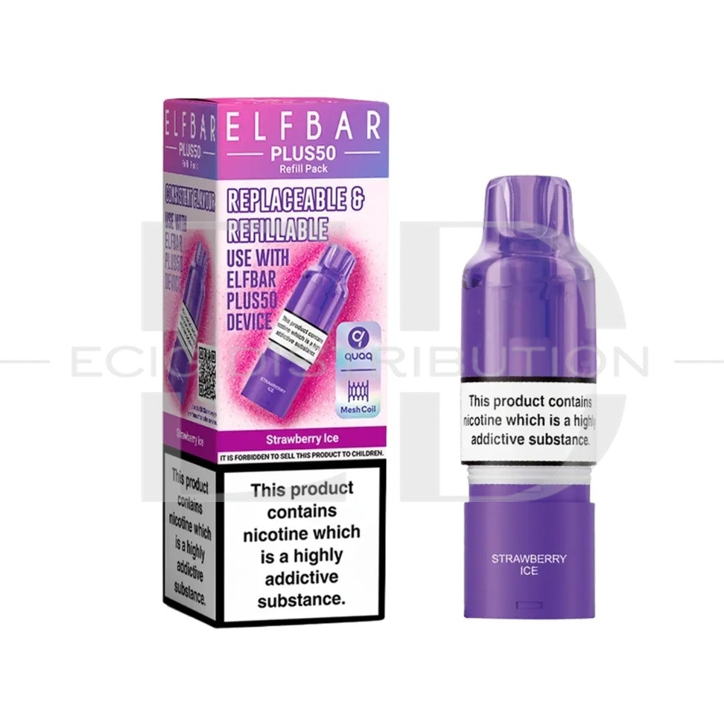 Elfbar Plus50 Refillable Pod - Strawberry Ice