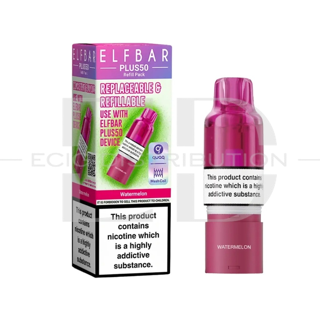 Elfbar Plus50 Refillable Pod - Watermelon