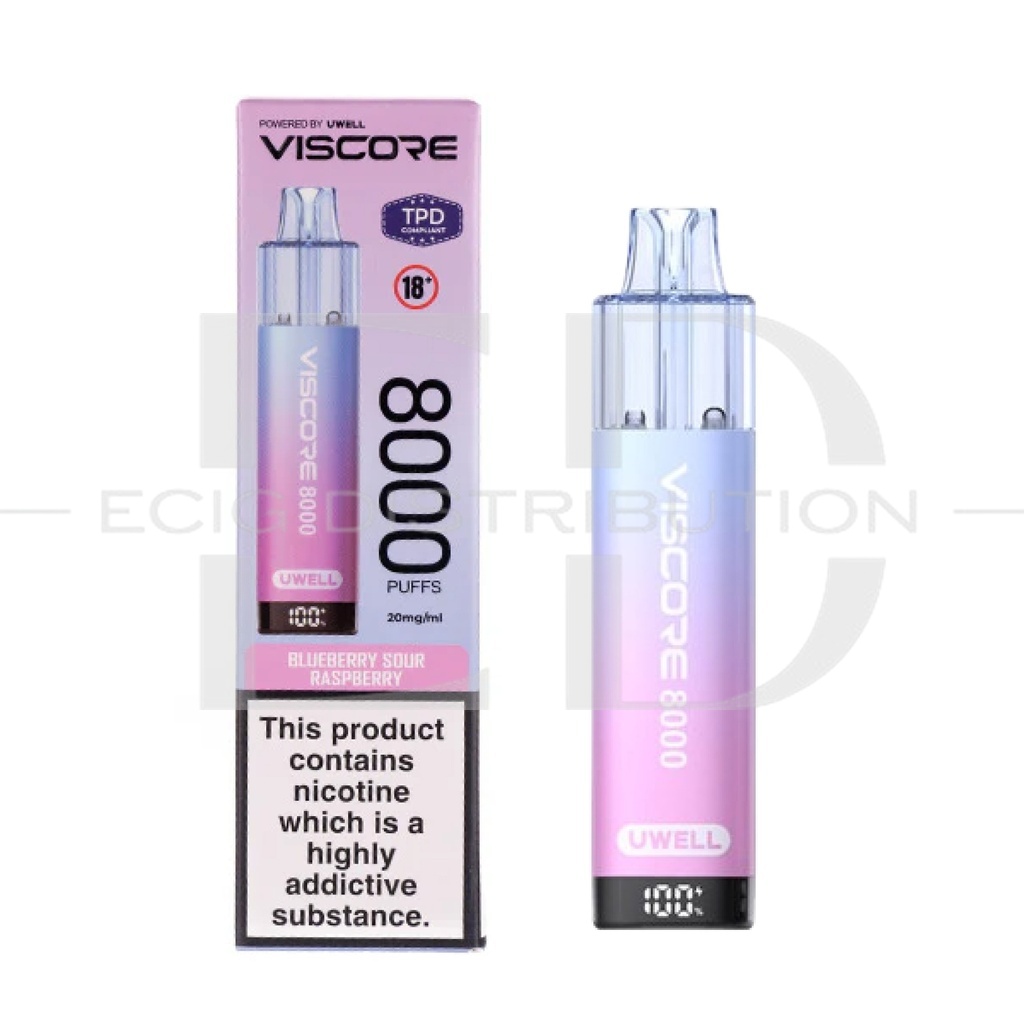 Uwell Viscore 8K Prefilled Pod - Blueberry Sour Raspberry 20MG