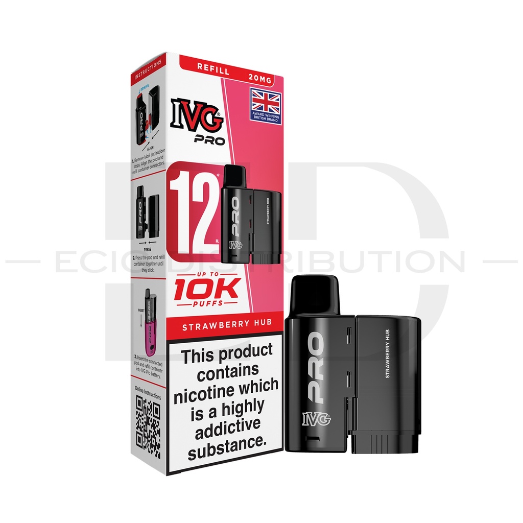 IVG Pro 12 Refillable Pod - Strawberry Hub 20MG