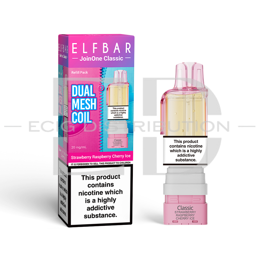 Elfbar JoinOne15K Classic Series Refillable Pod - Strawberry Raspberry Cherry Ice