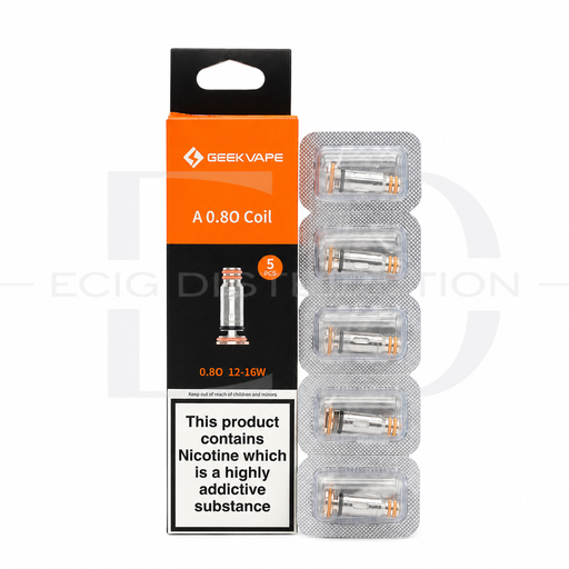 [GEEASEC5Pcs/Pack-A0.8OHM] Geekvape A Series Coil 5Pcs/Pack - A0.8 Ohm