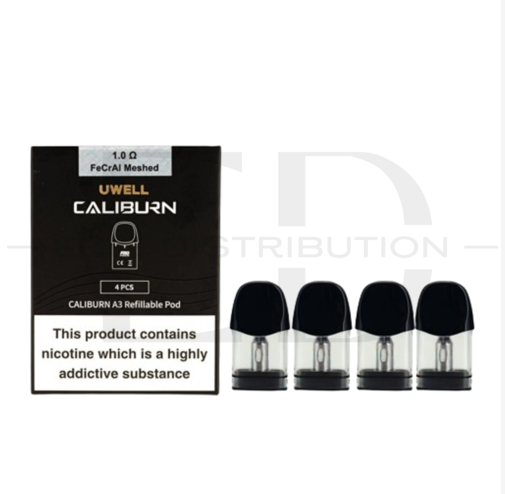 Uwell Caliburn A3S Refillable Pod 4Pcs/Pack - 1.0 Ohm