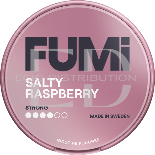 [FUMSNIP-SR8MG] Fumi Strong Nicotine Pouches - Salty Raspberry 8MG 