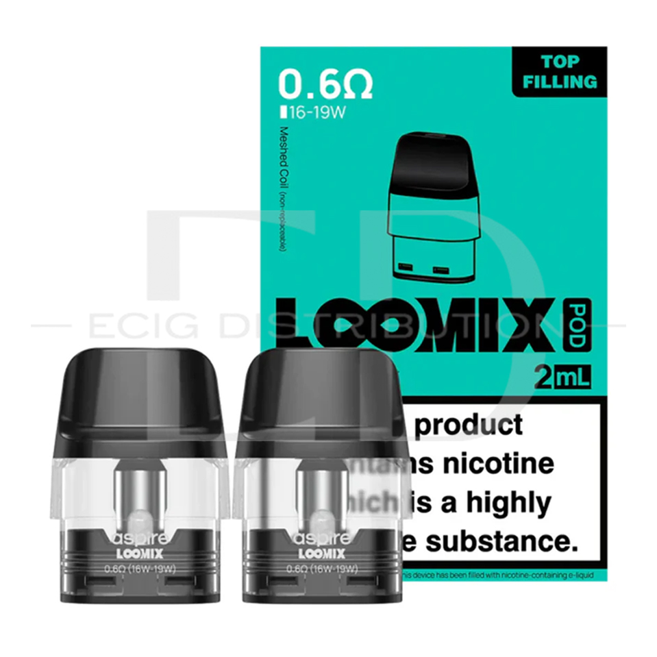 Aspire Loomix Refillable Pod 2Pcs/Pack - 0.6 Ohm 