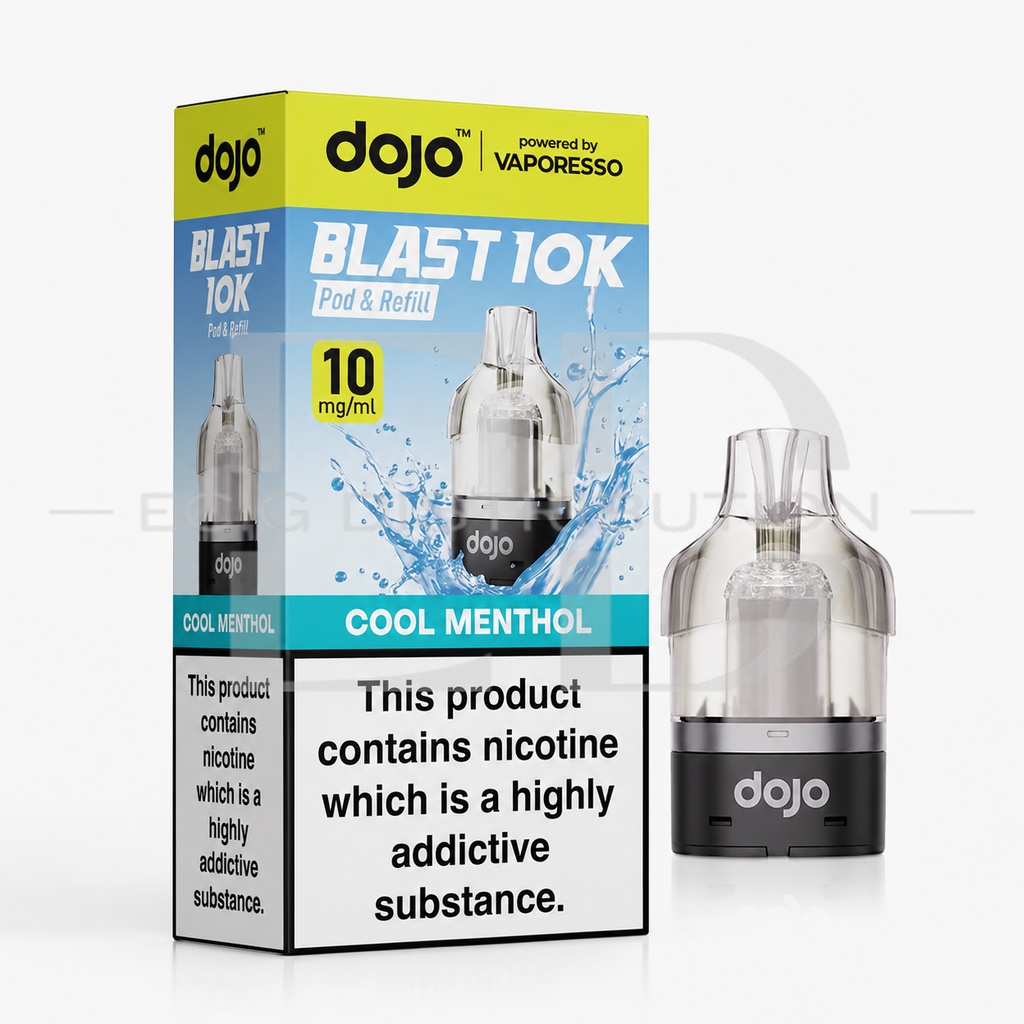 Vaporesso Dojo Blast 10/30K Refillable Pod - Cool Menthol 10MG 