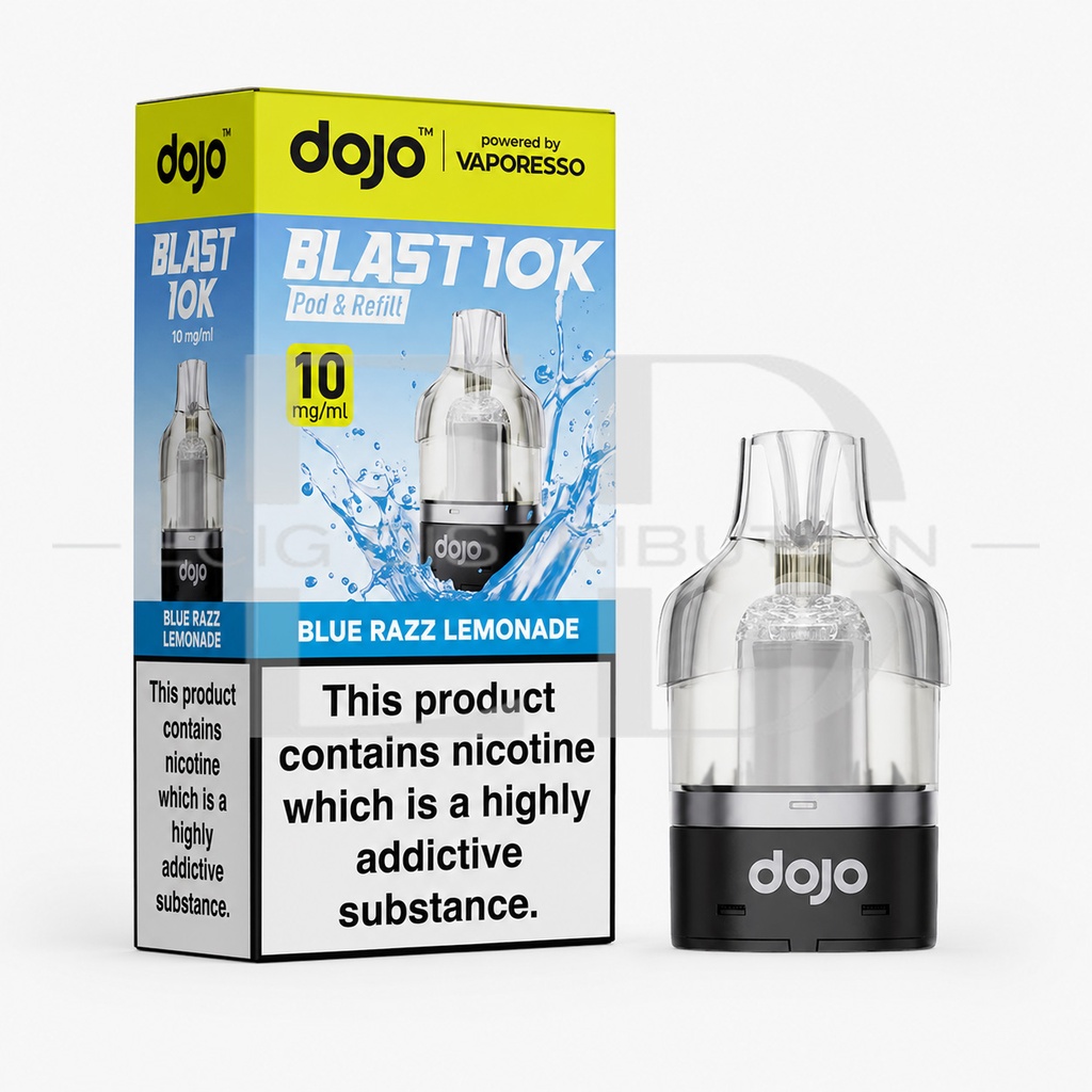 Vaporesso Dojo Blast 10/30K Refillable Pod - Blue Razz Lemonade 10MG 