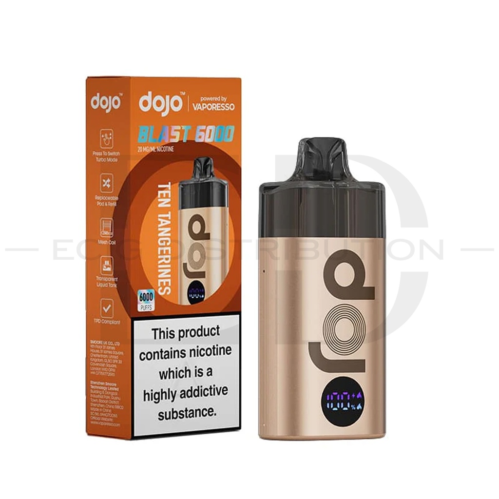 Vaporesso Dojo Blast 6000 Pod Kit - Ten Tangerines 20MG
