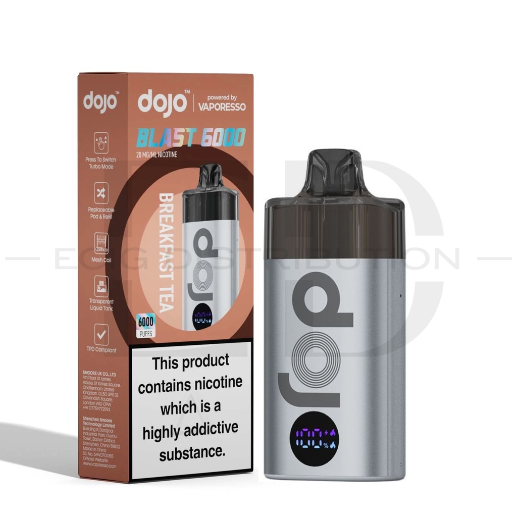 Vaporesso Dojo Blast 6000 Pod Kit - Breakfast Tea 20MG