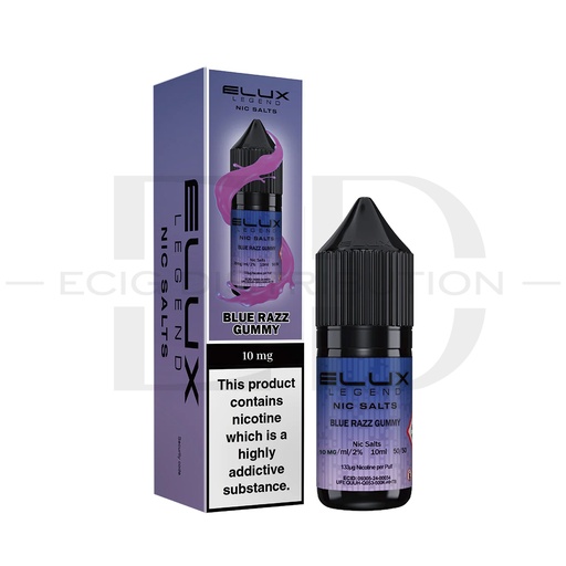 [ELUNSA-BRG10MG] Elux Nic Salts - Blue Razz Gummy 10MG