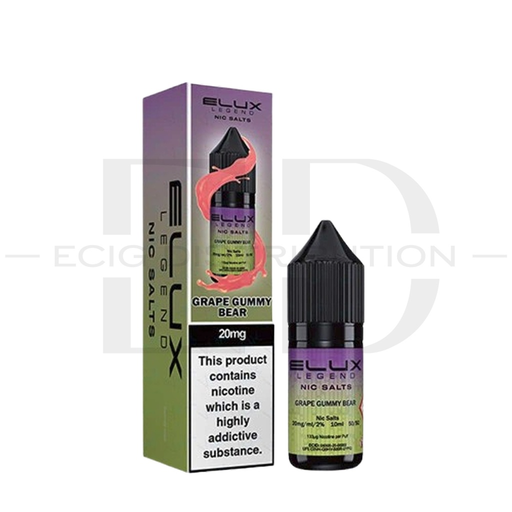 Elux Nic Salts - Grape Gummy Bear 20MG