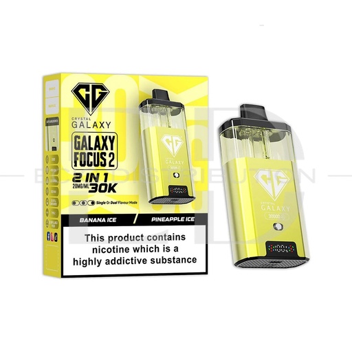 [CRYGFO230KPK-BIPI20MG] Crystal Galaxy Focus 2 30K Pod Kit - Banana Ice / Pineapple Ice 20MG