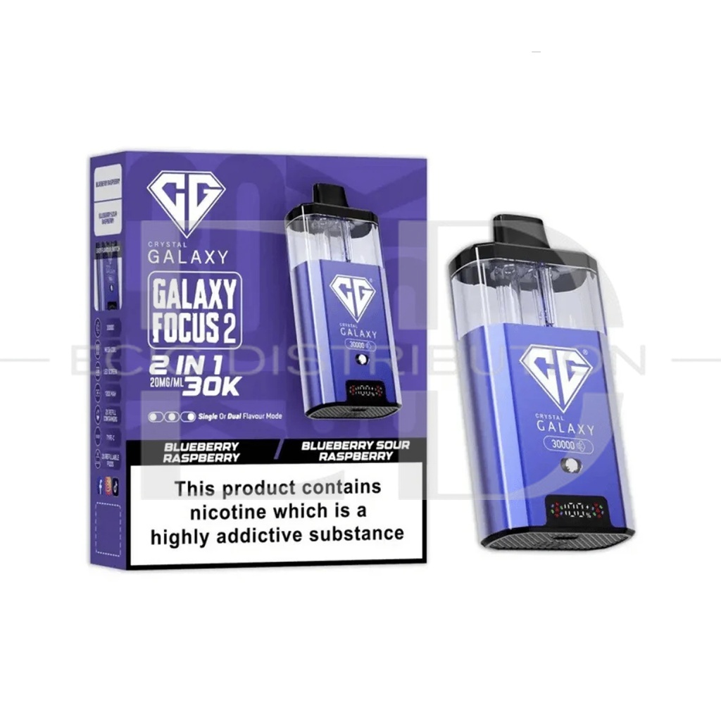 Crystal Galaxy Focus 2 30K Pod Kit - Blueberry Raspberry / Blueberry Sour Raspberry 20MG