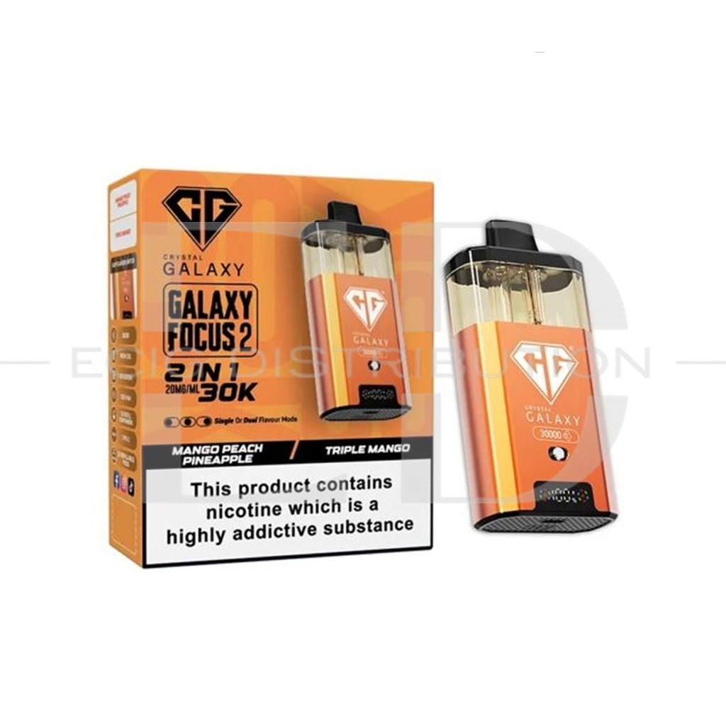 Crystal Galaxy Focus 2 30K Pod Kit - Mango Peach Pineapple / Triple Mango 20MG