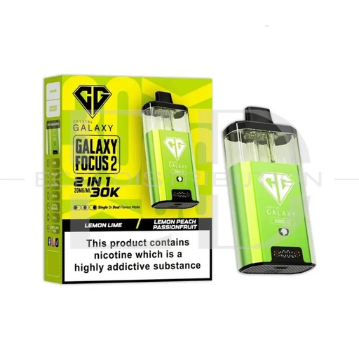 [CRYGFO230KPK-LLLPPF20MG] Crystal Galaxy Focus 2 30K Pod Kit - Lemon Lime / Lemon Peach Passion Fruit 20MG