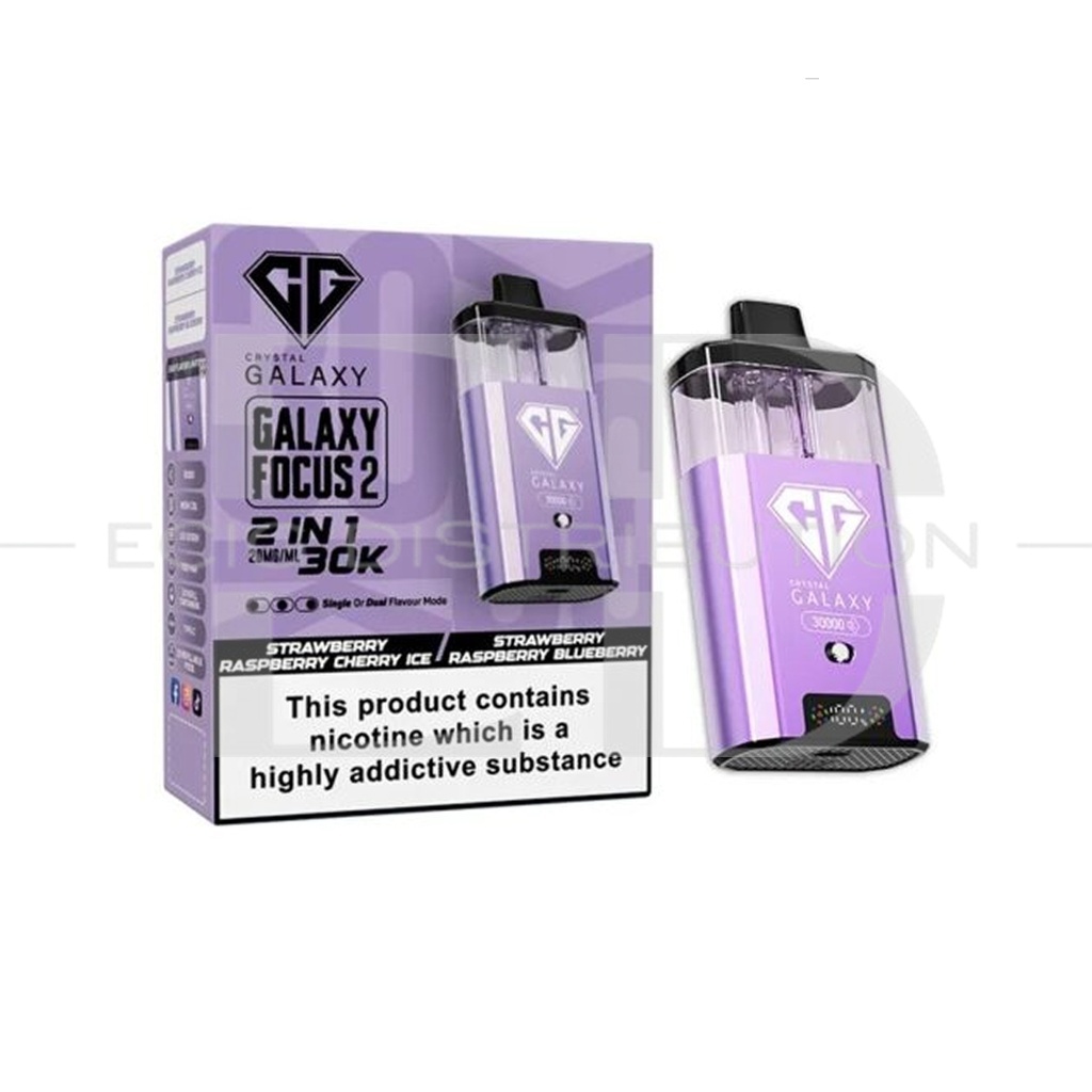 Crystal Galaxy Focus 2 30K Pod Kit - Strawberry Raspberry Cherry Ice / Strawberry Raspberry Blueberry 20MG