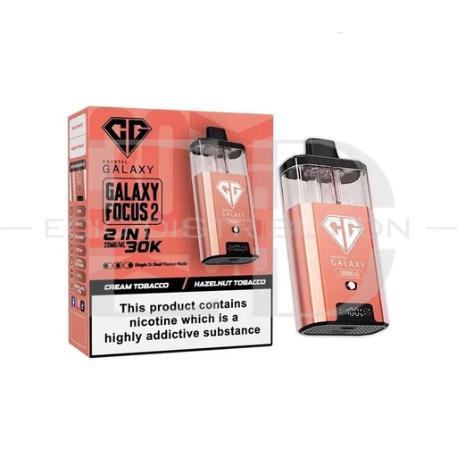 [CRYGFO230KPK-CTHT20MG] Crystal Galaxy Focus 2 30K Pod Kit - Cream Tobacco / Hazelnut Tobacco 20MG
