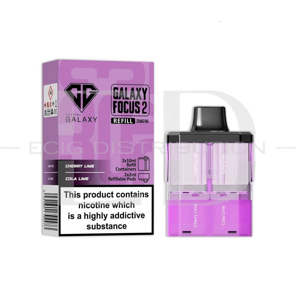 Crystal Galaxy Focus 2 30K Refillable Pod - Cherry Lime / Cola Lime 20MG