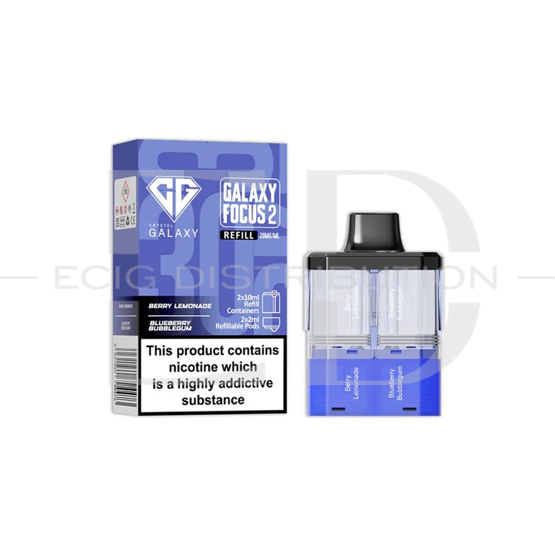 Crystal Galaxy Focus 2 30K Refillable Pod - Berry Lemonade / Blueberry Bubblegum 20MG