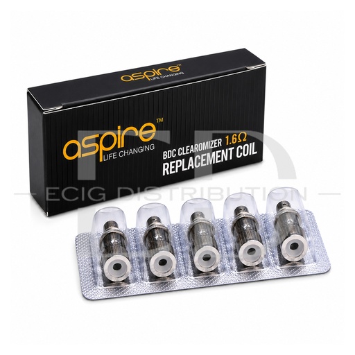 [ASPBCLRAC5Pcs/Pack-1.6OHM] Aspire BDC Clearomizer Replacement Atomizer Coil 5Pcs/Pack - 1.6 Ohm