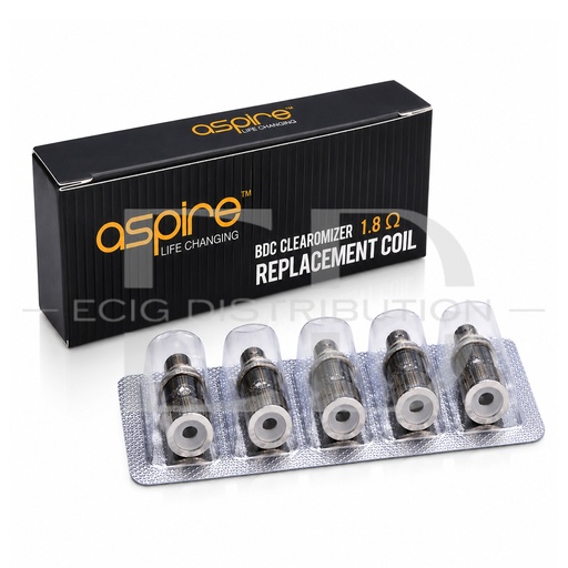 [ASPBCLRAC5Pcs/Pack-1.8OHM] Aspire BDC Clearomizer Replacement Atomizer Coil 5Pcs/Pack - 1.8 Ohm