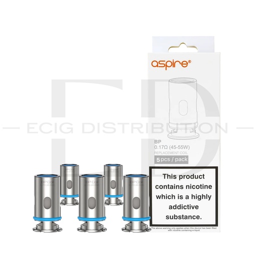 [ASPBREC5Pcs/Pack-0.17OHM] Aspire BP Replacement Coil 5Pcs/Pack - 0.17 Ohm