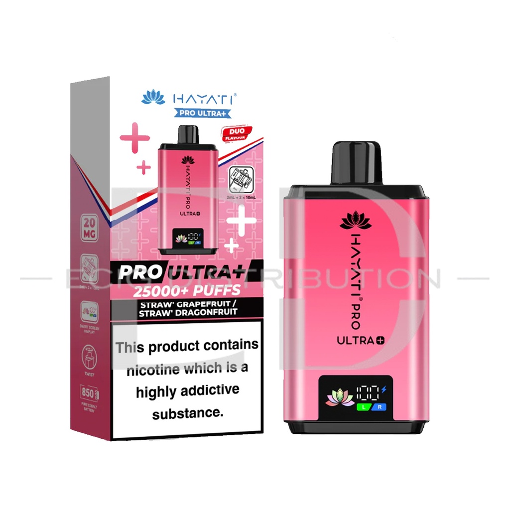 Hayati Pro Ultra+ Pod Kit - Straw' Grapefruit / Straw' Dragonfruit 20MG