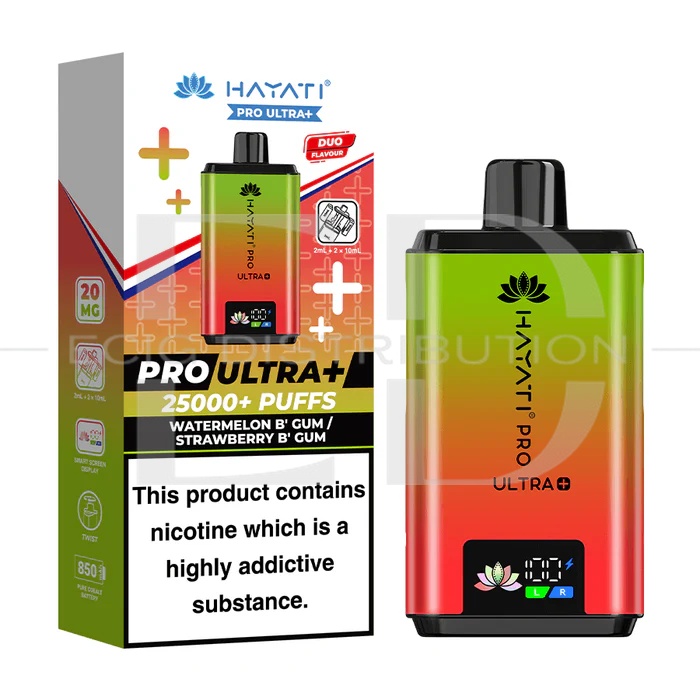Hayati Pro Ultra+ Pod Kit - Watermelon B' Gum / Strawberry B' Gum 20MG