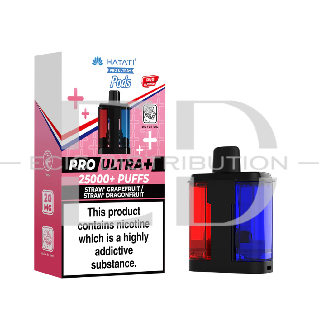 Hayati Pro Ultra+ Refillable Pod - Straw' Grapefruit / Straw' Dragonfruit 20MG