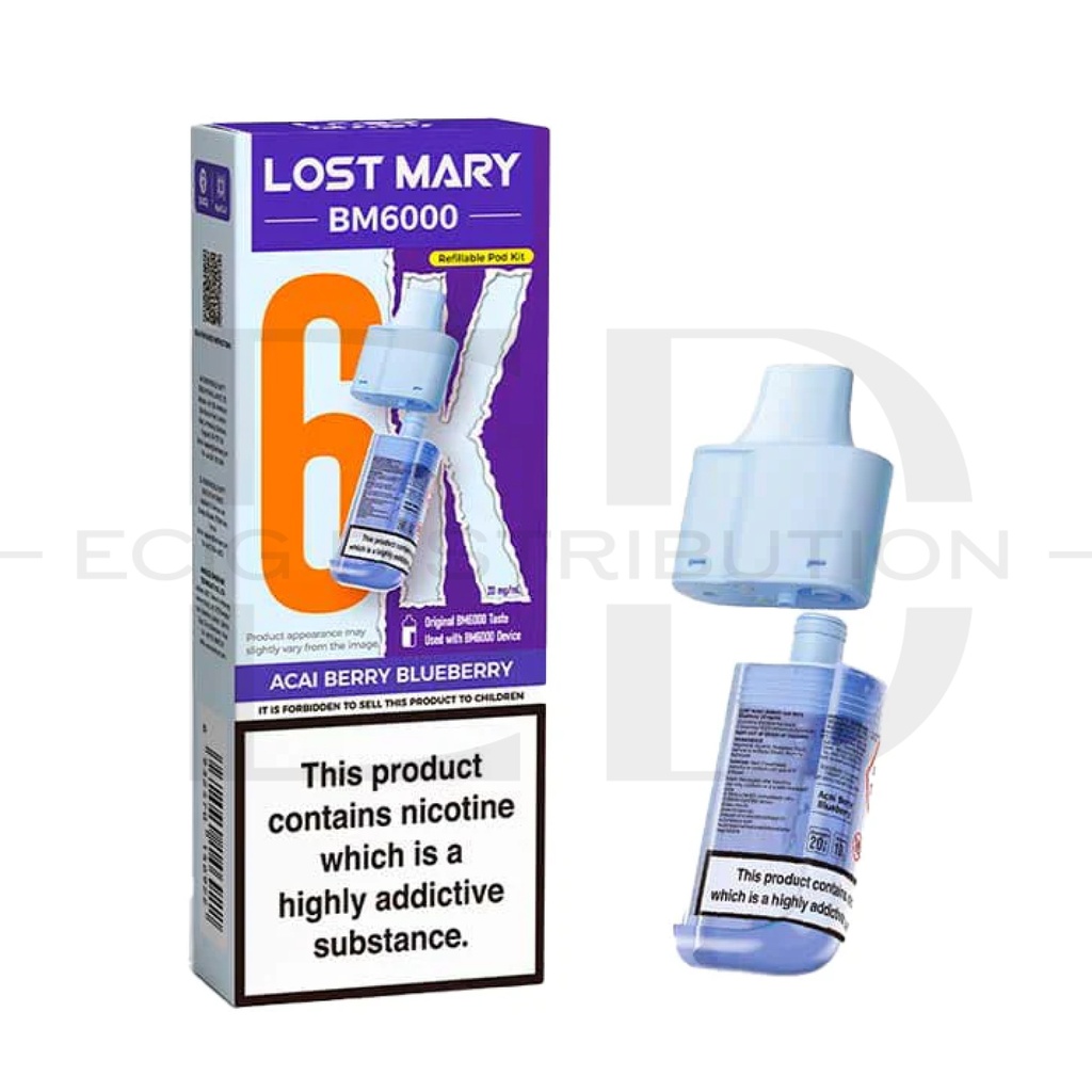 Lost Mary BM6000 Refillable Pod - Acai Berry Blueberry